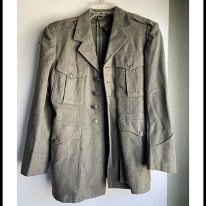WWII USMC Dress In Green Wool Coat/jacket Sz Small